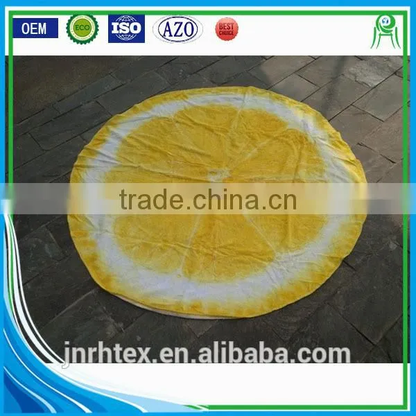 Custom Design Print 100% Cotton Round Beach Towels photo-3