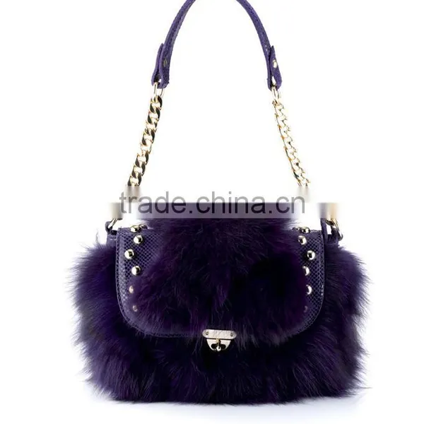 Factory Directly Supply Luxury Fashion Ladies Handbags Real Fox Fur Bag photo-5