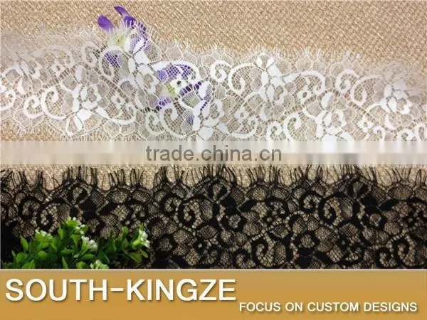 Fashion High Quality Handmade DIY White Waves Eyelash Lace Trimming photo-2