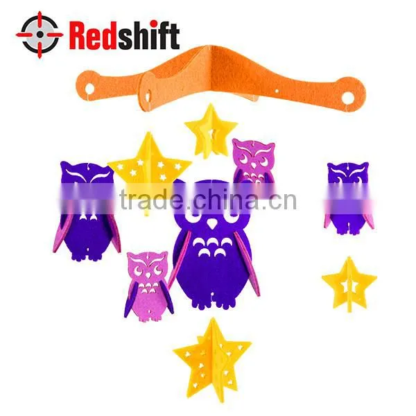 Factory Price DIY Puzzle Craft Toy Kit Owl Mobile 3D Felt Puzzle photo-2