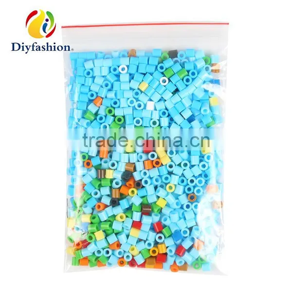 Diyfashion 5mm Hama Perler Fuse Beads Goldfish Bowl Set With Puzzle Iron Paper and Twezzer Hama Beads Toys for Kids 18091 photo-3