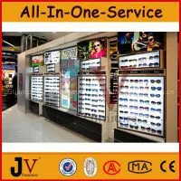 Wooden and Glass Sunglass Display Cabinet Customized