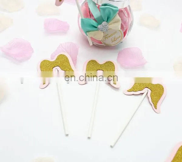 Angel Wings Cupcake Topper Bridal Shower Birthday Party Cupcake Toppers photo-6