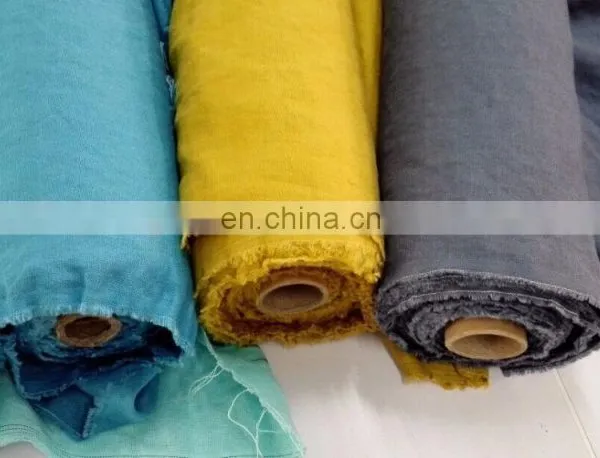 100% Pure Linen Stone Washed Fabrics in Many Colors for Clothes photo-3