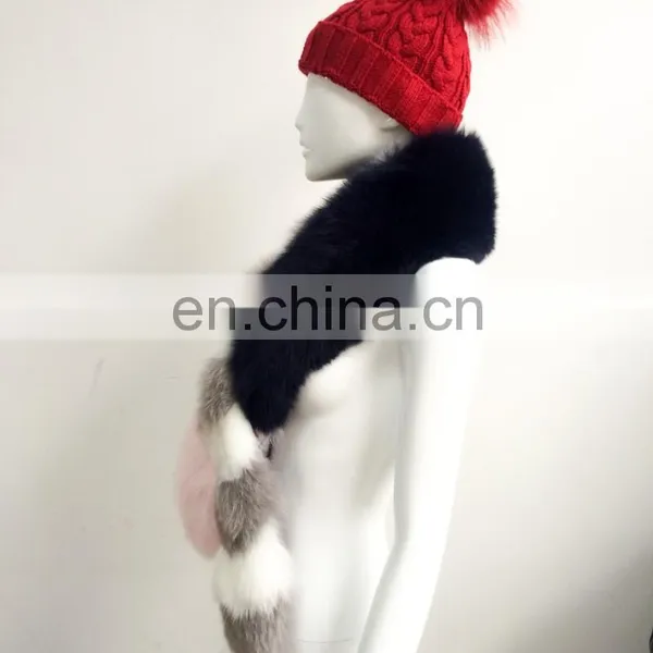 High Quality Nice Real Fox Fur Luxury Scarf photo-4