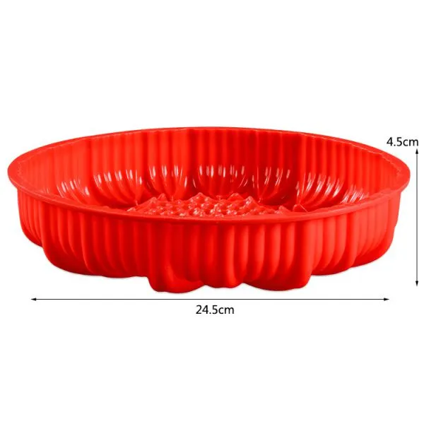 Free Sample Food Grade Heat Resistant Nontoxic Silicone Cake Mold Baking Mousse Pudding Mold Tool Fruit Pie Plate photo-3