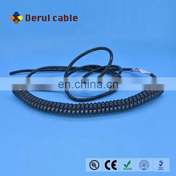 Curly Coiled Cable Spiral Extension Cable 6 Cores Cnc Spiral Cable photo-2
