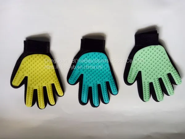 Custom Color Dog Bath Cleaning Grooming Glove Brush Silicone Pet Gloves