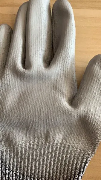 Cut Resistant Level 5 HPPE Liner PU Coated Anti Cut Gloves With EN388 4543 photo-4
