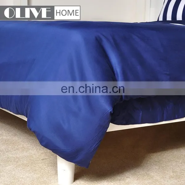 Factory Supply 100% Cotton Comforter Bed Cover Sets Luxury Silk Striped Sheets Bedding Set for Sale photo-4