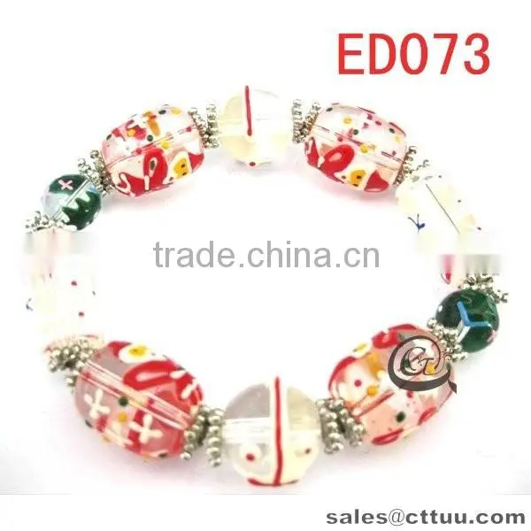 Cheap Christmas Gift Glass Bead Bracelet for Child photo-2