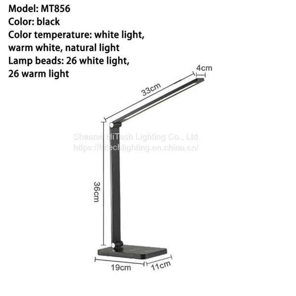 5 Modes Lighting LED Desk Lamp Wireless Charging Station LED Reading Light Brightness Adjustable Bedroom USB LED Table Lamp photo-3