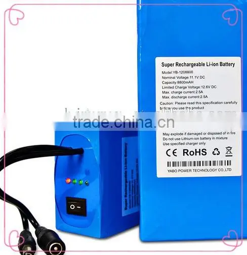Customized 18650 Lithium Ion Rechargeable Battery Pack 12v DC Li-ion Battery for Solar Power System/LED Panel Light photo-2