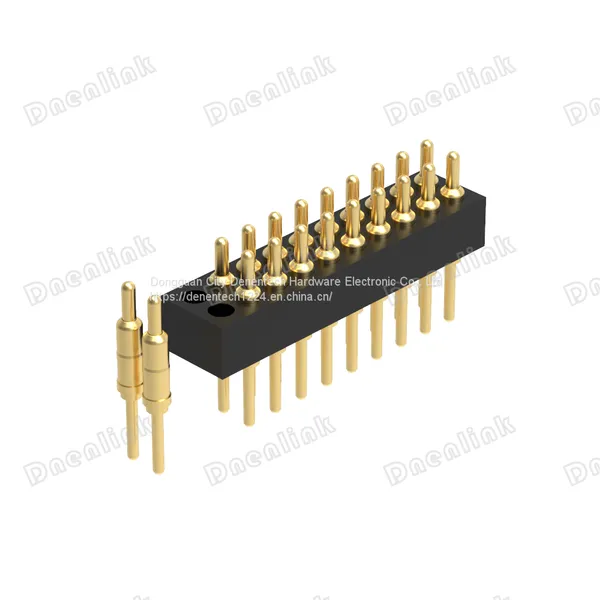 Dnenlink 1.27mm Pitch Dual Row H2.0mm Straight DIP Type Male Header PogoPin Header