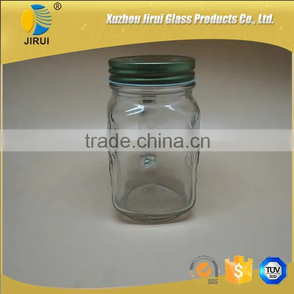 480ml Square Shape Chicken Design Clear Glass Maon Jar photo-4