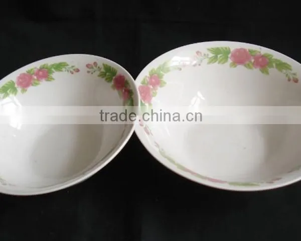 Round Porcelain Japanese Rice Bowls, Enamel Bowl, Ceramic Soup Bowl photo-2