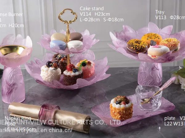 SAINT-VIEW 2022 New Collection Crystal Vase Manufactures Ramadan Mubkhar Backoor Gift Set Coffee Tray Gift Souvenir Shop Wholesale photo-2