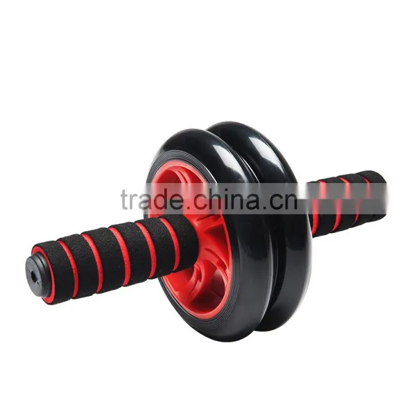 Fitness Exercise Wheel Double Use AB Wheel Roller Red Color