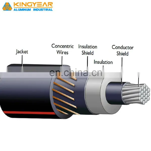 2/0AWG Aluminum/Copper Conductor 15kV URD 133% TR-XLPE/PVC Insulated Medium Voltage Primary URD Cable photo-5