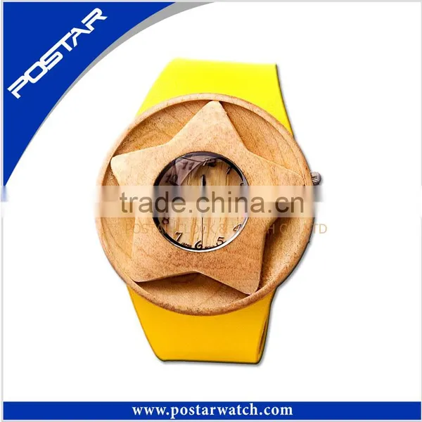 European Style Fashion Stainless Steel Quartz Wrist Wooden Watches