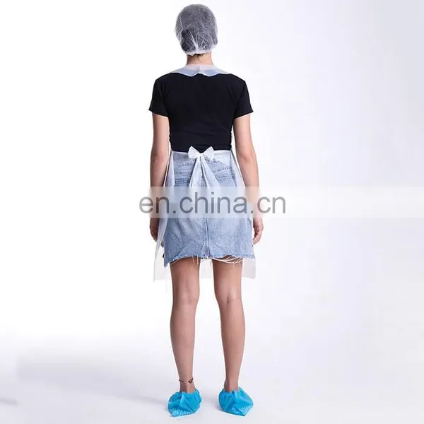 Disposable Plastic PE Medical Apron Ldpe Waterproof Sleeveless Aprons for Kitchen and Hospital photo-3