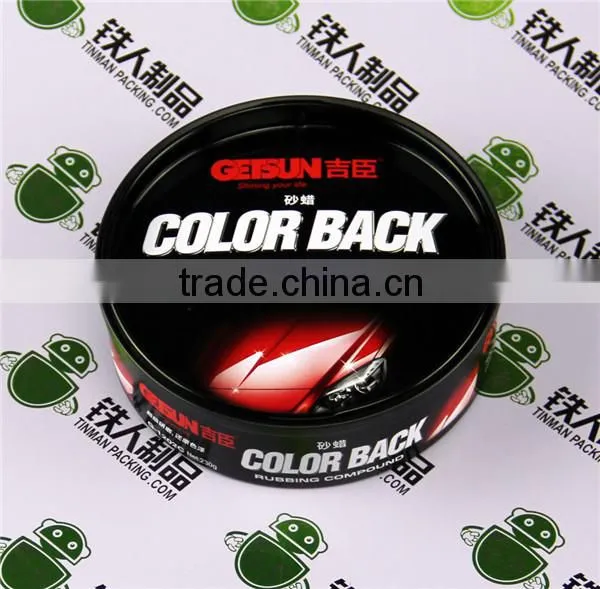 Round Plug in Lid Car Wax Metal Packaging photo-3