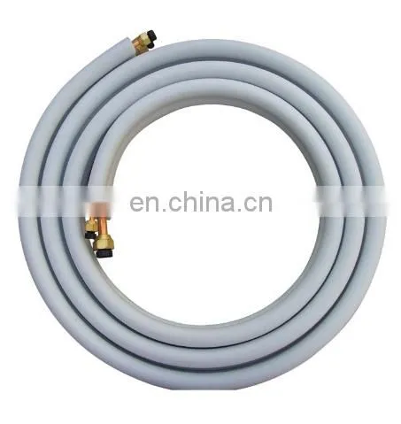 Central air conditioner  insulated copper pipe pvc coated copper tube pipe with nut High quality
