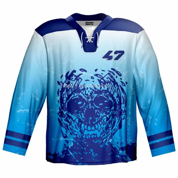 breathable custom sublimated ice hockey jersey provided by best manufacturer