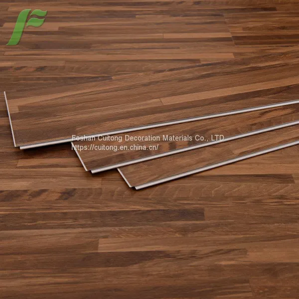 Wood Grain Waterproof Floor Glue Hard Block SPC Floor Glue-free Stone Plastic Floor Tile Sheet Buckle Plastic Floor photo-5