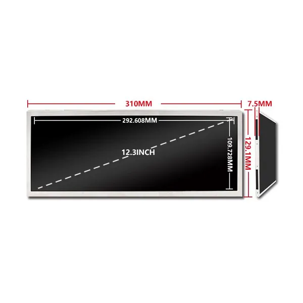 DJ123IA-01B INNOLUX Original Stock 12.3 Inch LCD Display Screen 1920 * 720 High-definition and High Brightness Display Module photo-4