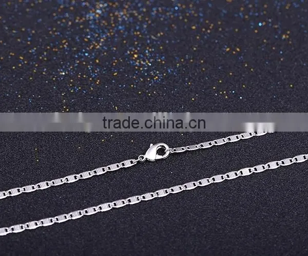 2015 Simple Design Fashion Jewelry Rhodium Plated Cheap Chain Necklace photo-4