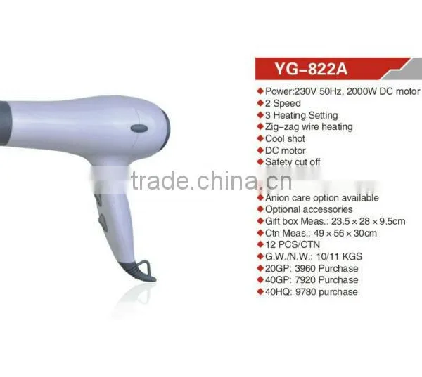 Ionic Electric Home Appliances Hair Salon Equipment Hair Dryer in Yuyao photo-4