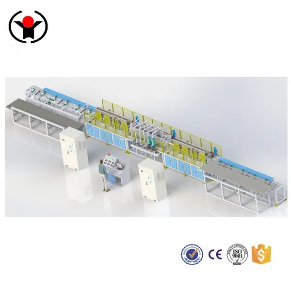 Threaded rod induction hardening and tempering machine