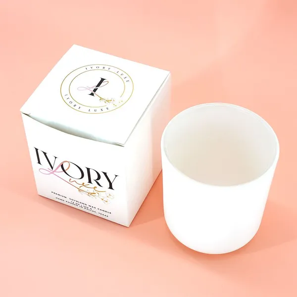 Custom Candle Package Ivory Cardboard Material Refresh Spray Perfume Printing Perfume Boxes photo-2