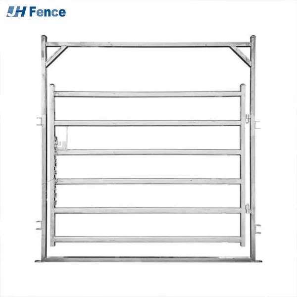 Portable Hot Dip Galvanized Steel Powder Coated Eco-Friendly Yard Fence Livestock Cattle Panels Safety Fencing Horse 6ft Folding photo-4