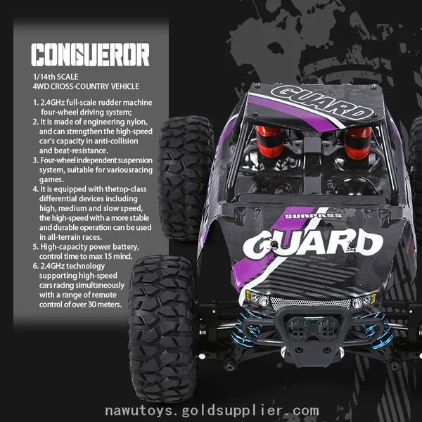 BG1520 25km/h High Speed Off-Road RC Car Vehicle 1:14 Scale 4WD 2.4GHz Electric Racing Car Remote Control Buggy Vehicle photo-3