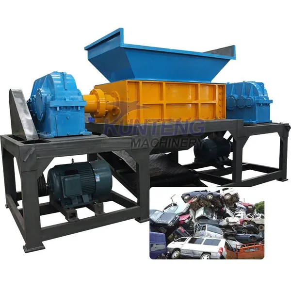 Double Axis Shredder for Solid Waste Treatment Metal Waste Pretreatment Crushing System Household Waste Shredder EPC