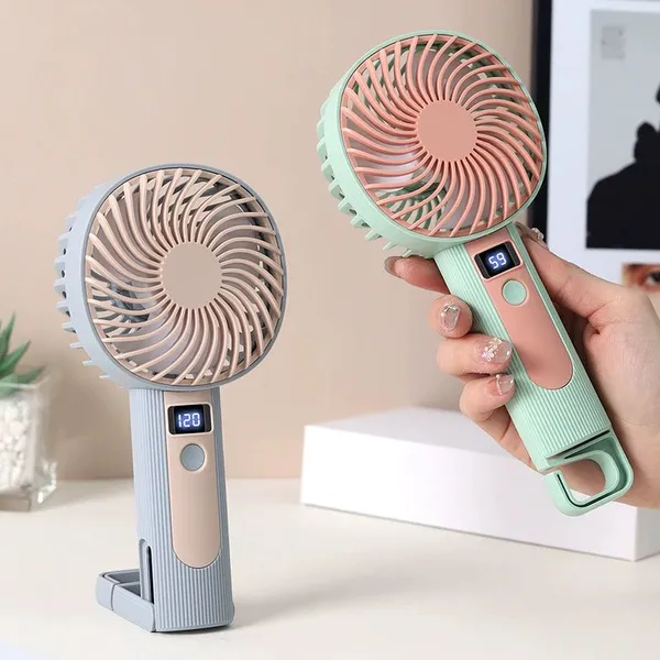 Custom Logo Portable Handheld 3-in-1 Turbo Fan With Smart LED Digital Display