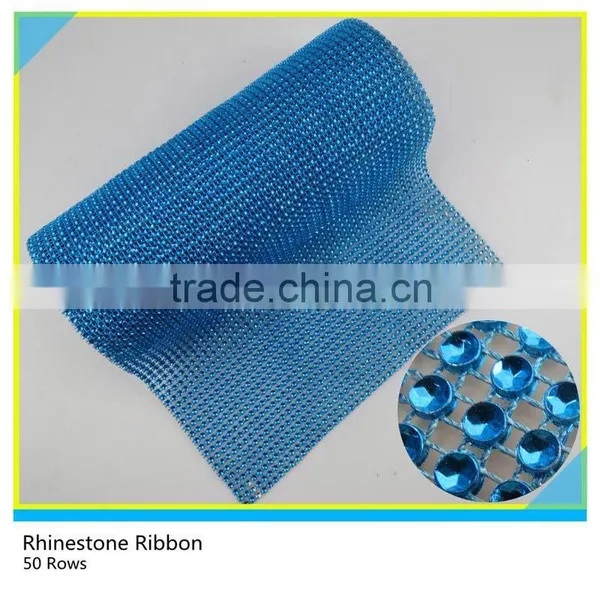 5 Yards 50 Rows Acrylic Rhinestone Banding Ribbon Trim Plastic Diamond Rhinestone Mesh photo-2