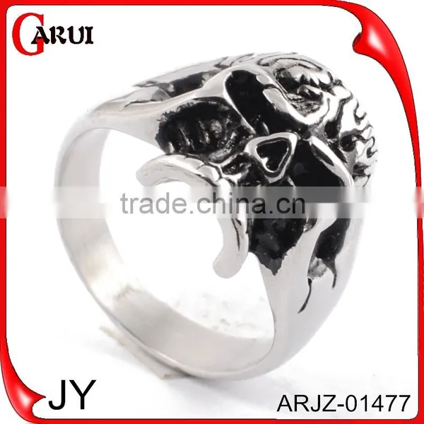 Wholesale New Products 2016 Indian Punk Jewelry Skull Ring ARJZ-01473 photo-3
