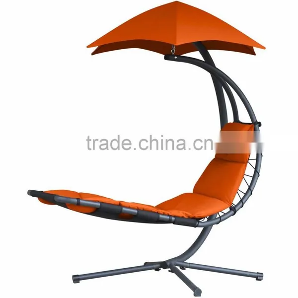 Colorful Outdoor Leisure Patio Arc Stand And Canopy Adult Hanging Single Seat Chair Swing photo-2