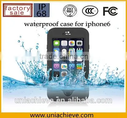 Case for IPhone 6/6 Plus Waterproof Mobile Phone Case With Adjustable Phone Holder Black