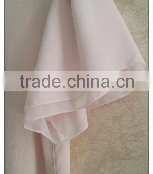 Sweet Pink Chiffon Knitting Wear Short Sleeve Chiffon Girl T-shirt photo-3