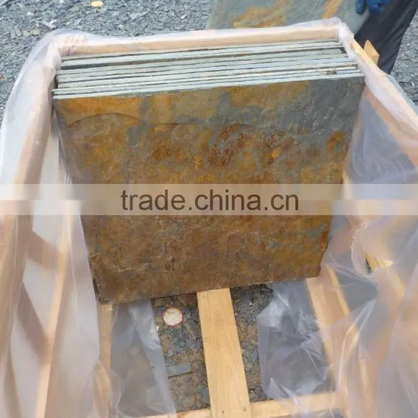 12x12 Multicolor Natural Rusty Slate Flooring Tile photo-5