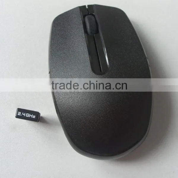 2015 Special Offer Black Colour 2.4G Cheap Wireless Mouse