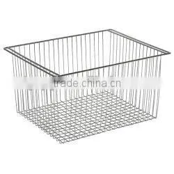 Chrome Wire Sliding Basket - 540mm x 410mm x 250mm (DxWxH) Chrome Wire Sliding Basket