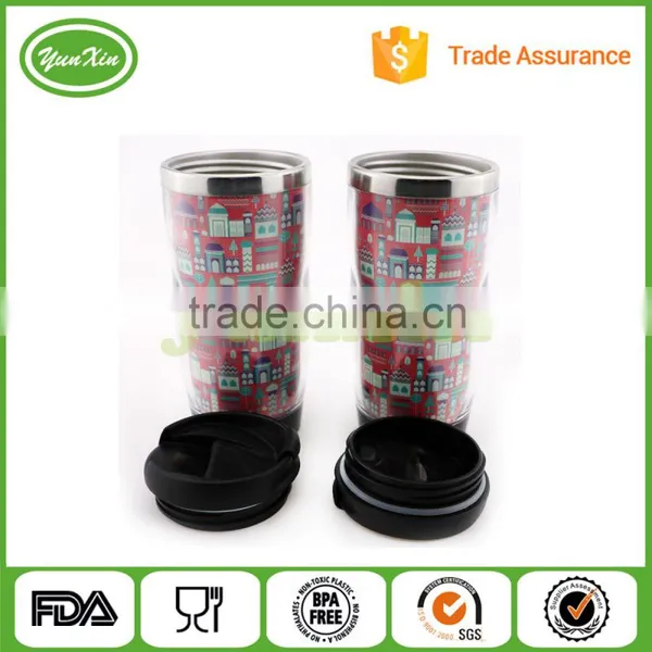 New Design DIY Double Wall Stainless Steel Travel Mug With Paper Advertisement Insert photo-4