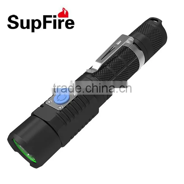 Hot Sale USB LED Flashlight High Quality A3 Torch Light Rechargeable Battery Flash Light Emergency Tactical Clip Flash Light photo-2