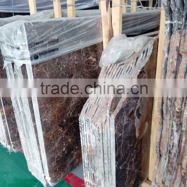 Cheap Coffee Brown Marble Polished Slab photo-5