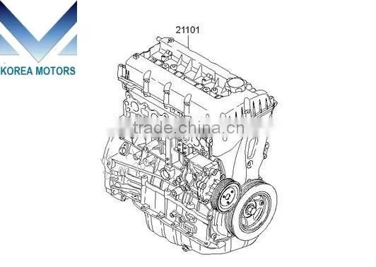 NEW ENGINE GASOLINE G4KE EURO-4-5 ASSY-SUB COMPLETE SET FROM MOBIS FOR VEHICLES 2006-15 MNR photo-2